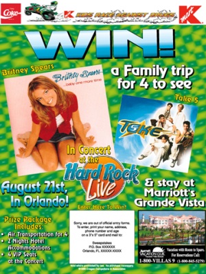 Britney Spears Sweepstakes